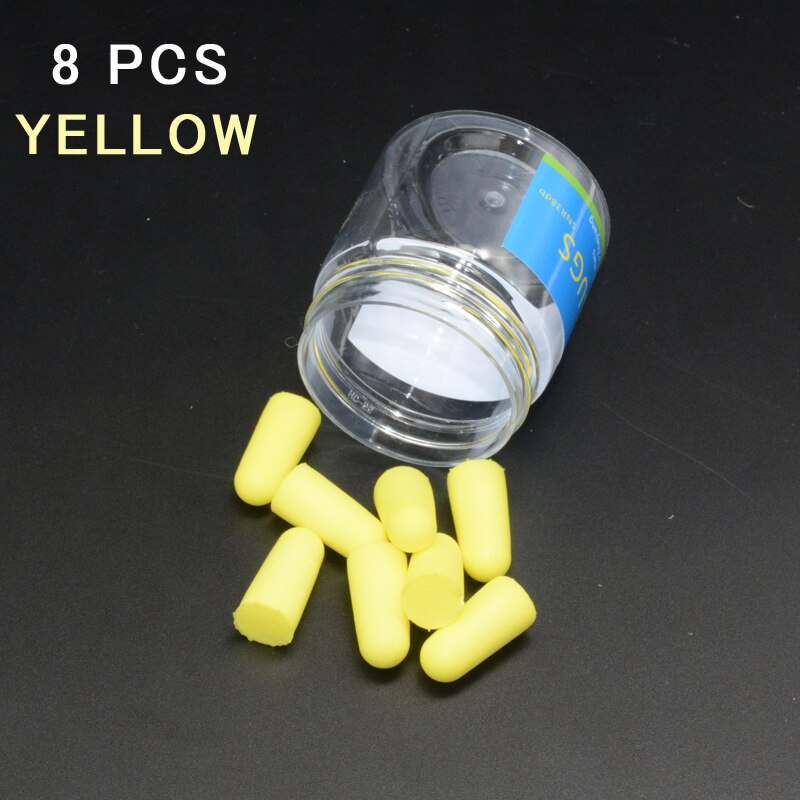 Earplugs Noise Reduction Sleep Foam Plug Canceling Music Anti Reusable For Snoring Earplug Sound Insulation Sleeping Ear Plugs: 8 pcs yellow