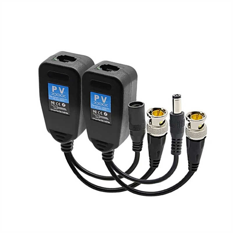 1CH PV balun RJ45 CCTV Video Transceiver Coaxial Transmitters BNC DC Supply Power Connectors For CVI TVI AHD Analog HD Camera: Default Title
