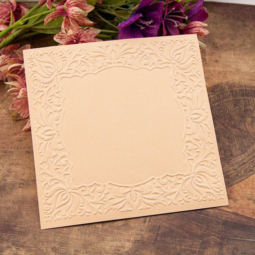 Plastic Embossing Folder Stencils Template Molds DIY Scrapbooking Paper Photo Album Card Decoration Flower Frame