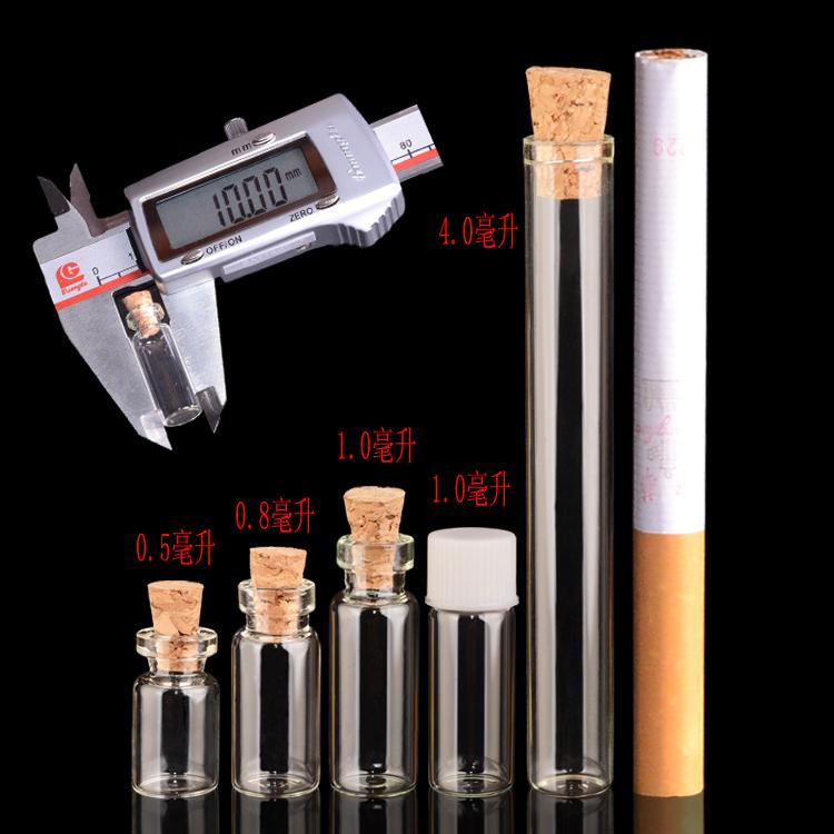 10 stuks/partij 10 x28 x 5mm 1ml lege glazen flessen met kurk diy heldere transparante glazen potten containers flesjes wensflessen