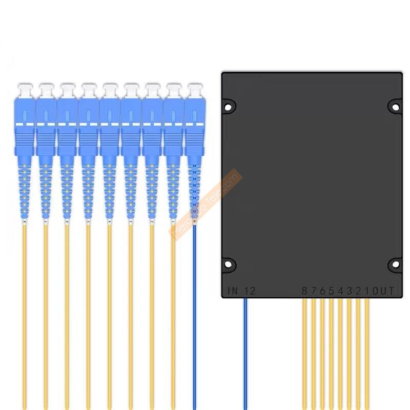 1X8 PLC optical fiber splitter1X8 PLCFiber Optical splitter SC/ UPC FTTH FBT PLC Singlemode Fiber Optical splitter