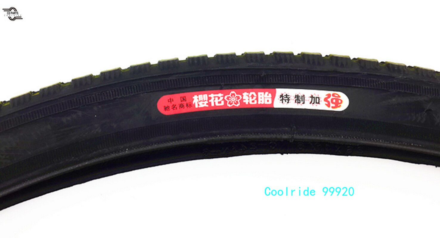 Coolride 24 tommer 13 / 8 sykkeldekk slange dekk 24 x 1 3/8 kirsebær blomstre dekk 37-540 rullestol ytterdekkpose