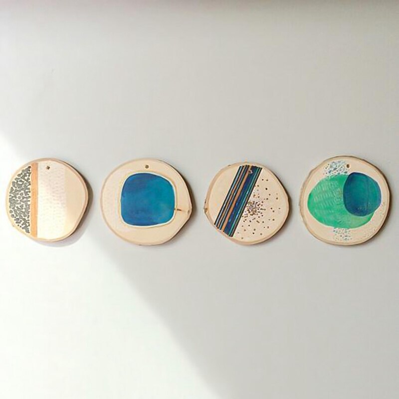 Unfinished Natural Round Wood Slices Circles With Tree Bark Log Discs For DIY Crafts Wedding Decoration