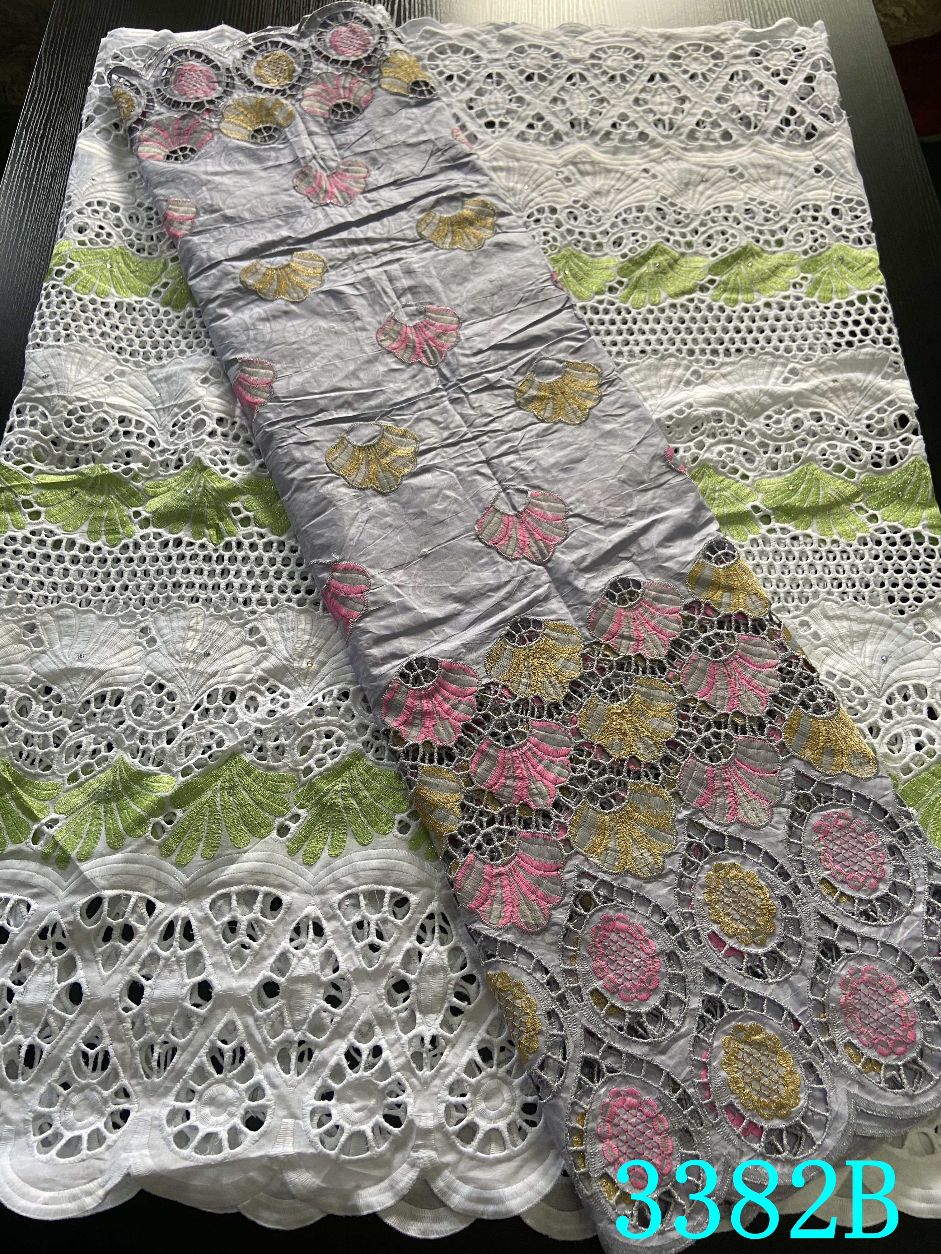 Dentelle sèche Bazin, tissu Bazin, 2.5 + 2.5 mètres, tissu de , dentelle africaine, guinée, africaine, Voile de suisse, YA3382B