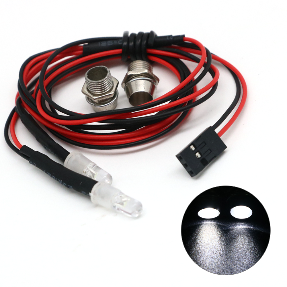 2 /4/6/8 luces RC modelo de coche, Luz LED nocturna de 5mm y 3mm, faros LED, accesorios de juguete, luz de advertencia para coche RC