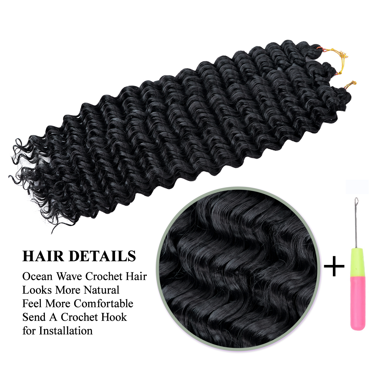 Diep golfhaar Watergolf Twist Gehaakt haar Synthetische gehaakte vlechten Ombre Blonde Afro-krullen Diepe golfvlechthaarverlenging