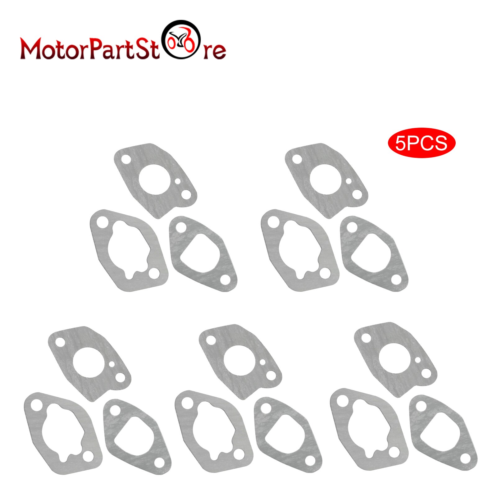 Paquete de 5 juntas de papel de carburador para Honda GX160, GX168, GX200, 5.5HP, 6.5hp, motor 16100-ZH8-W61b