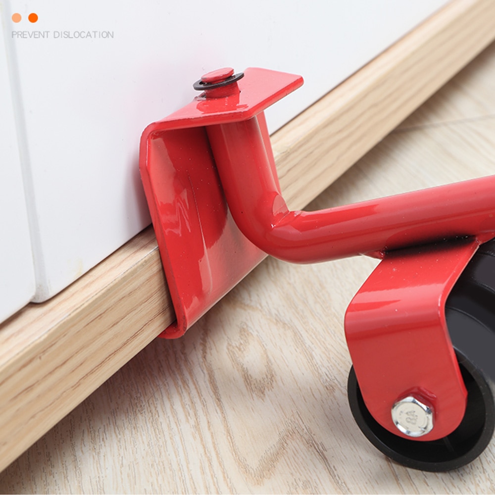 Furniture Lifter Heavy Roller Move Tool Set Wheel Bar Mover Sliders Transporter Kit Trolley for 100Kg/220Lbs