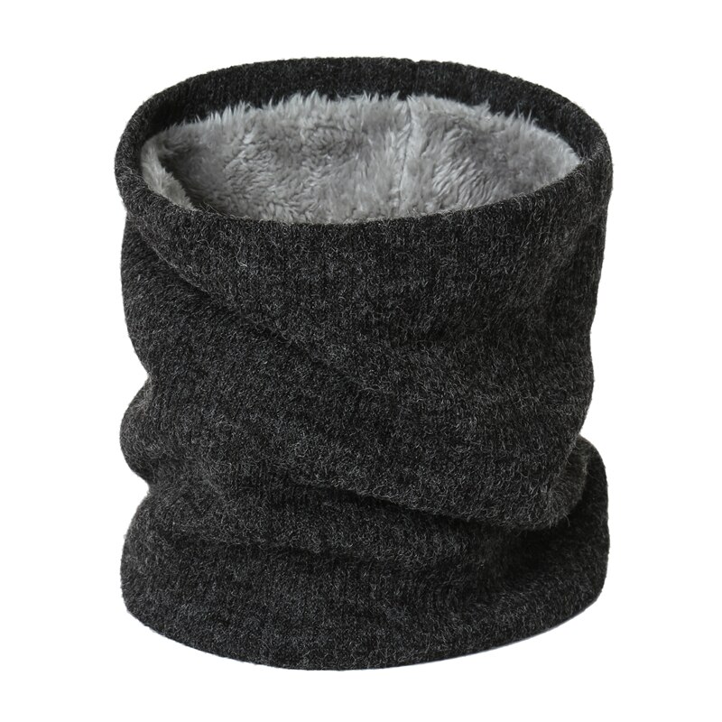 hiver femmes écharpe tricot foulard dame foulards anneau femme foulard cachemire imitation peluche hommes masque col écharpes: Dark gray