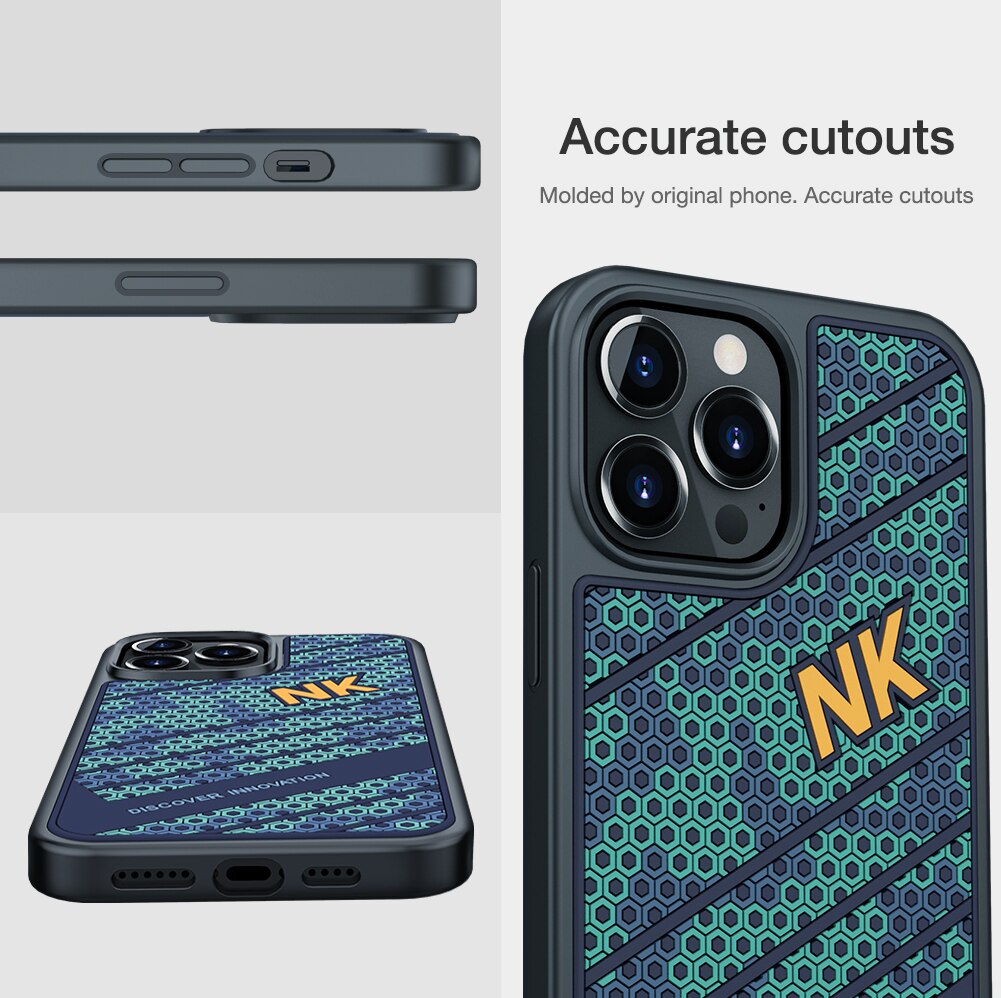 Voor Iphone 13 Pro Max Case Nillkin Luxe Striker 3D Textuur Silicone Ultradunne Back Cover Voor Iphone 13 13 Pro Max Telefoon Case