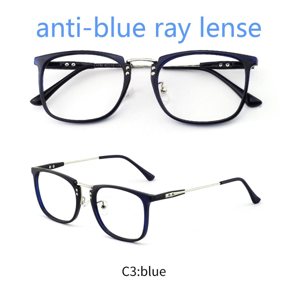 Korean Eye Glasses Frame Clear Lens Optical Eyeglasses Black Blue Eyewear Frames Spectacle for Men OCCI CHIARI OC2002: c3a blue
