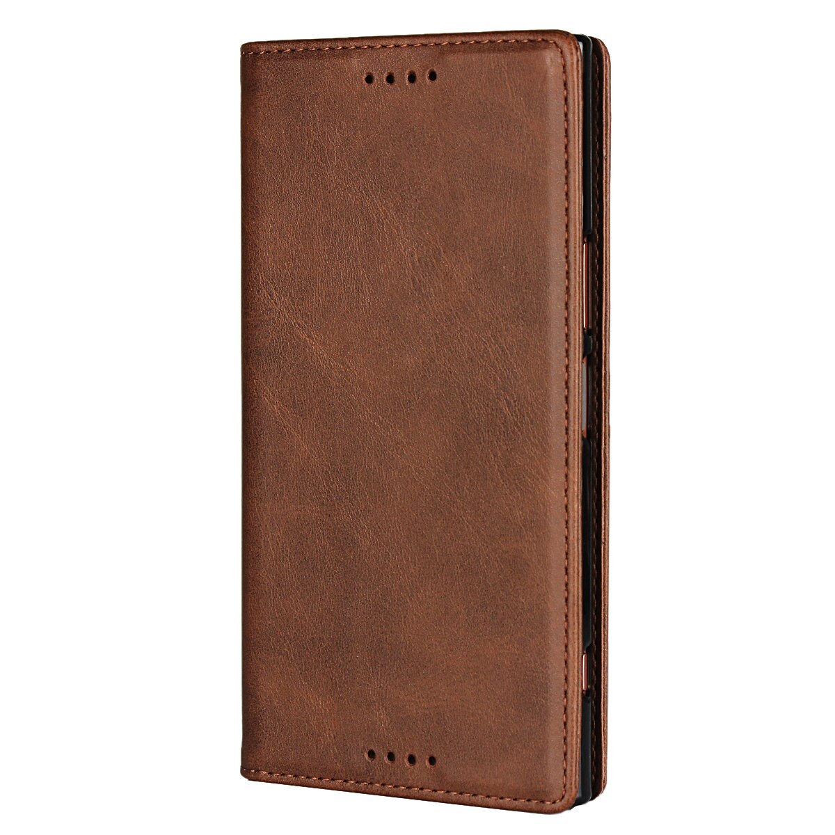 Skórzane etui do Sony Xperia XZ3 XZ2 Compact etui z klapką etui na karty magnetyczne etui na portfel: XZ2 Compact / Brązowy