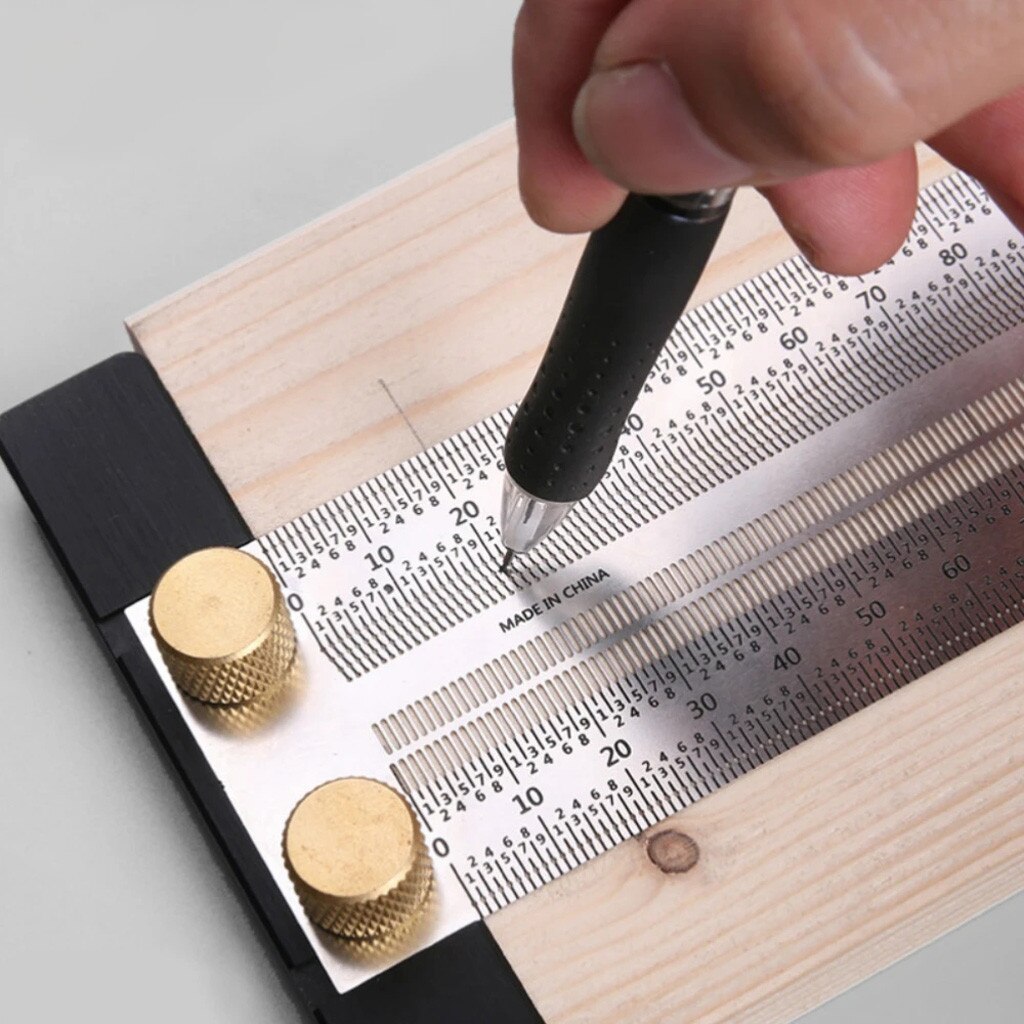 Multifunctional Ultra Precision Marking Ruler Scale Ruler T-type Hole Stainless Scribing Sales