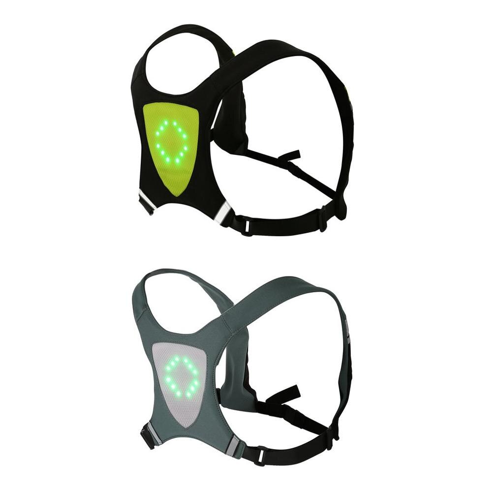 Chaleco de seguridad inalámbrico con emisor de luz Led con Control remoto bolsa iluminada Chaleco de ciclismo chaleco para montar