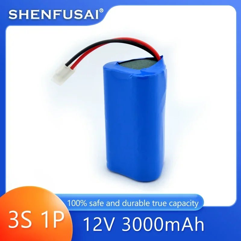12V3S1P 100% high-capacity lithium battery, lithium-ion battery pack 3000mAh