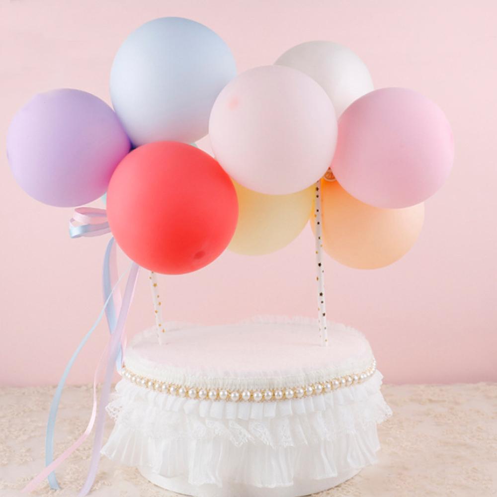 14 Stks/pak 5Inch Ballon Cake Topper Cloud Vorm Confetti Ballon Cake Topper Ballonnen Voor Verjaardag Baby Shower Wedding Decor