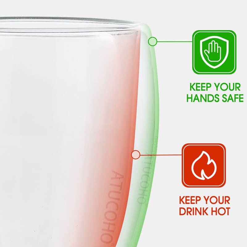 Transparante Glazen Beker Melk Whisky Thee Bier Dubbele Creatieve Hittebestendige Espresso Koffie Beker Cocktail Vodka Wijn Mok Drinkwar