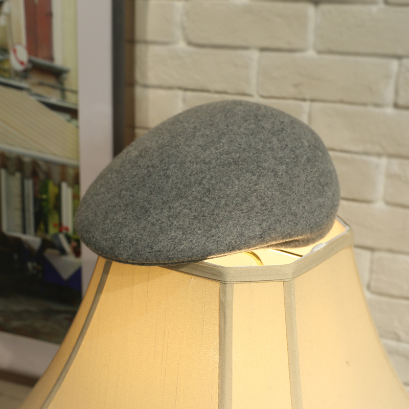 Lady Visores Hat Female Woolen Duck Cap Lady Autumn and Winter Gentleman Felt Hat Students Leisure Knight Cap B-7852