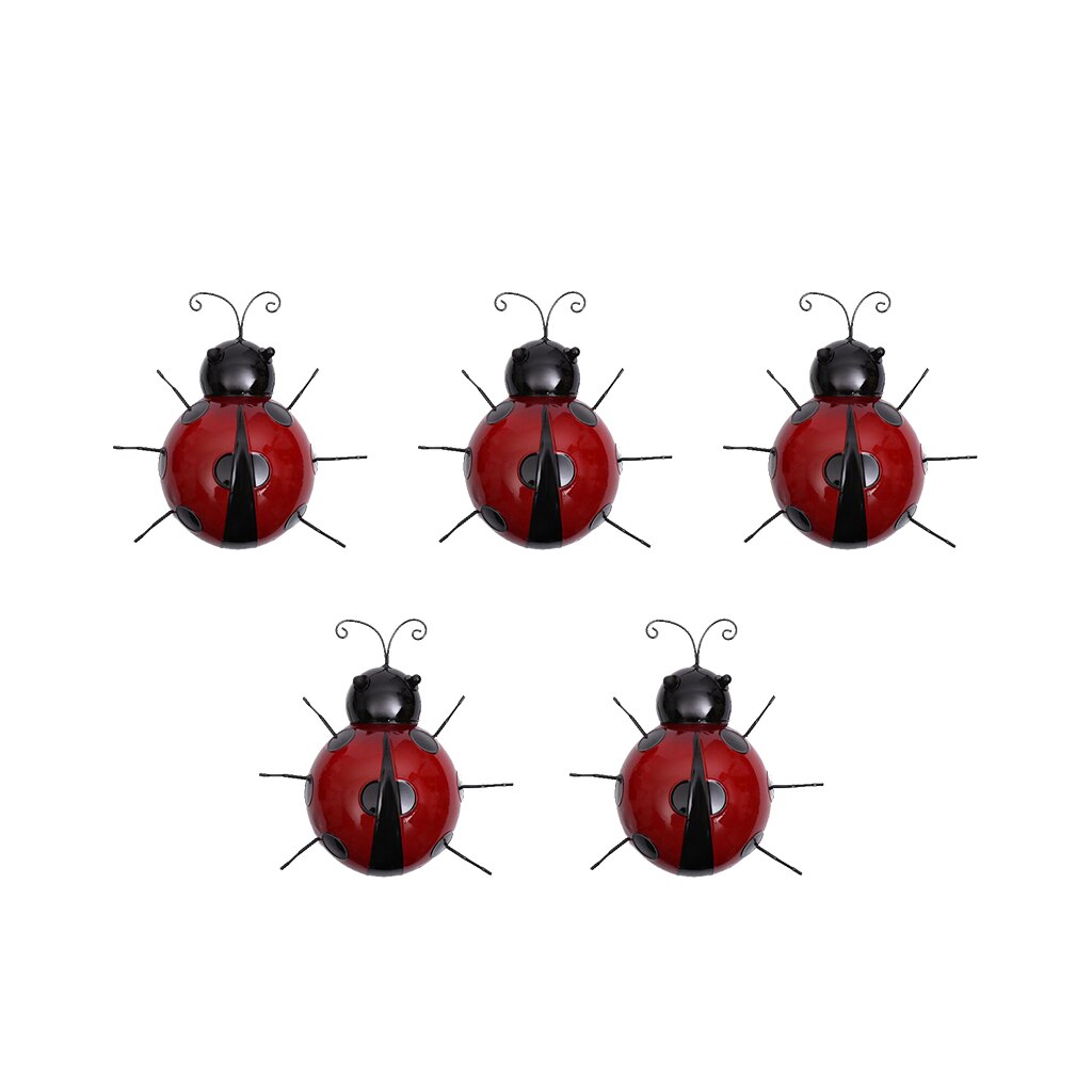 Metal Wall Decor, Wall Art, Wall Sculpture, Ladybug, 5PCS, 10cm