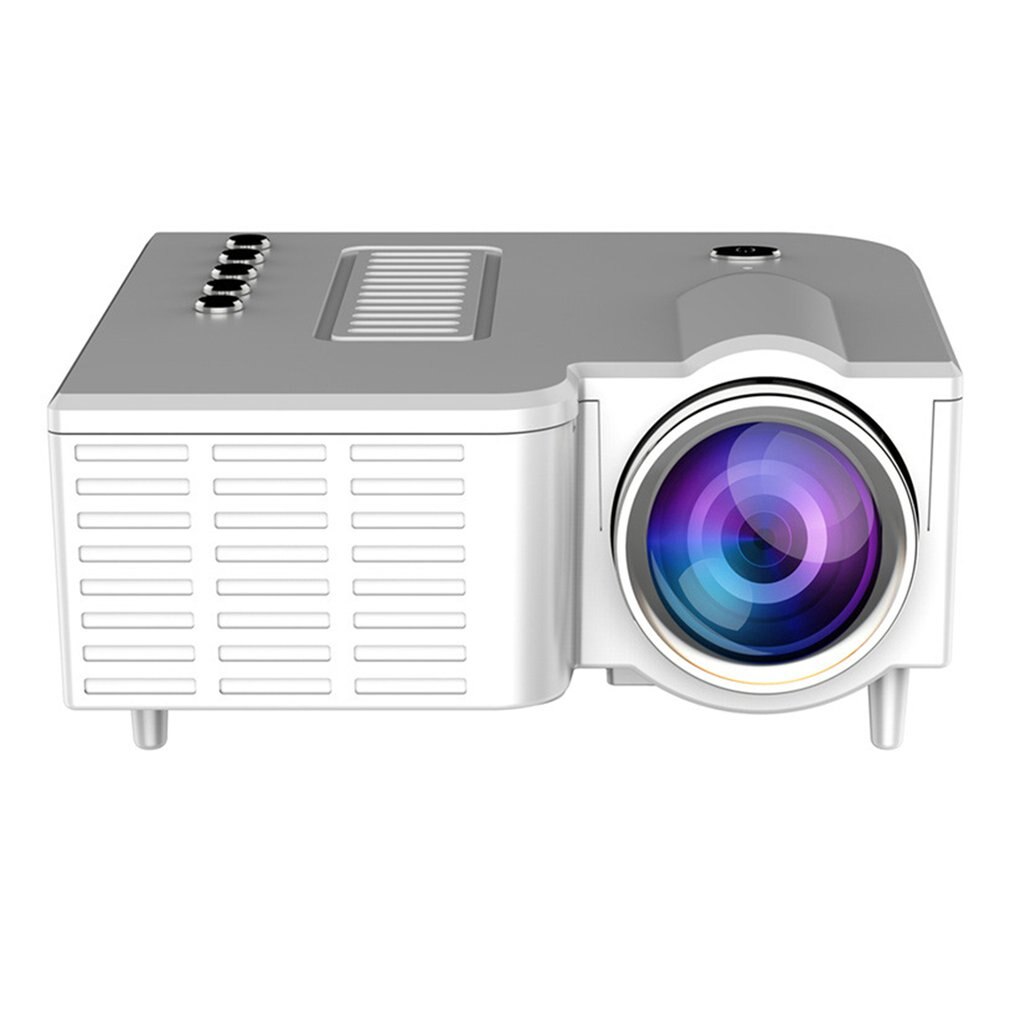UC28C Portable Projector Wired Same Screen Hd Home Projector Mini 3D Projector Mini Movie Video Projector: White