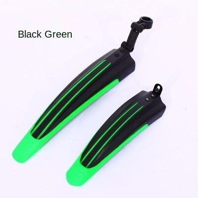 2 st Cykel Skärmset Mountainbike Skärmar Mudguard Vingar Fram och Bak: Grön