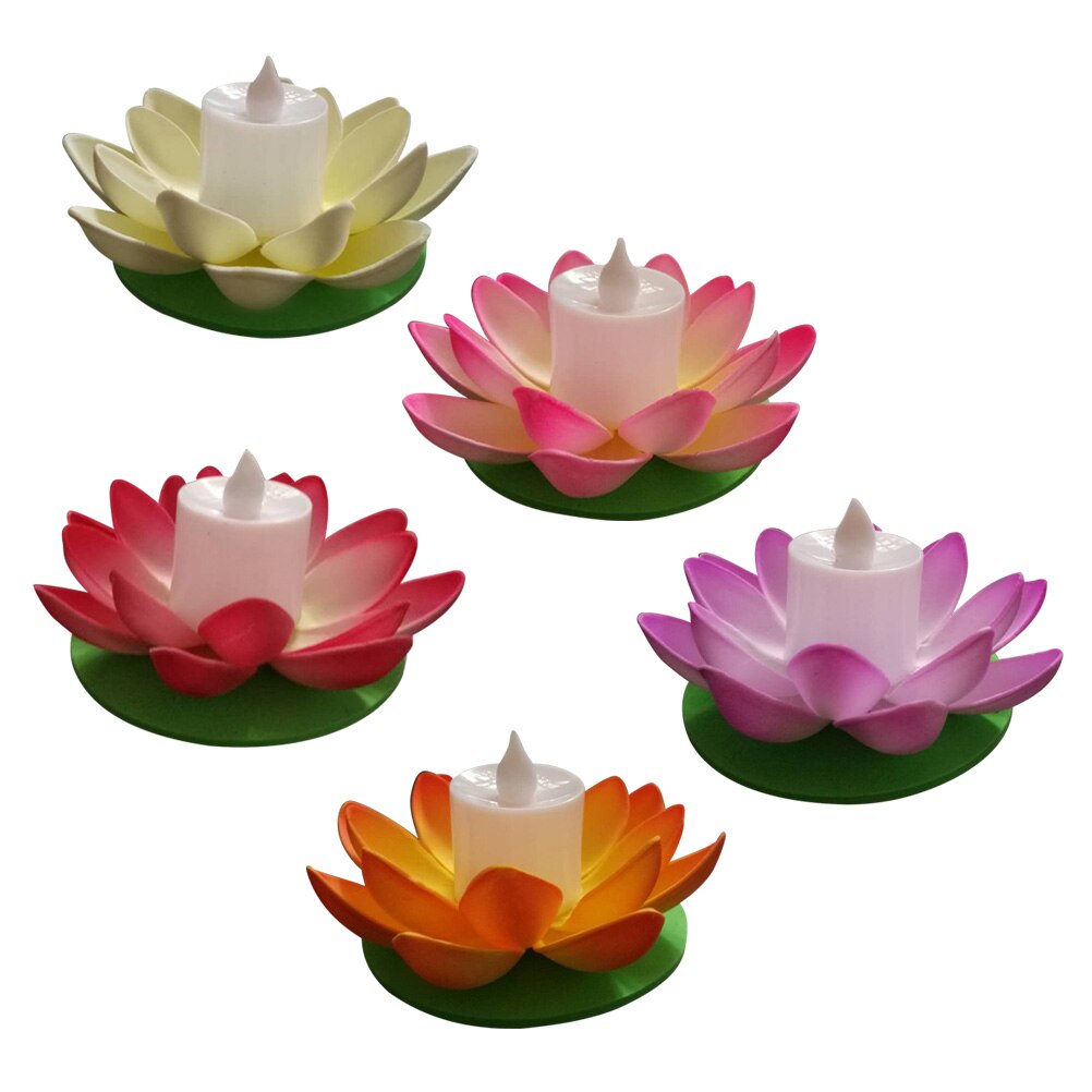 Byujiro LED Floating Lotus Light Waterproof Pool Floating Lamp with Byujiro LED Floating Lotus Light Waterproof Pool Floating Lamp with