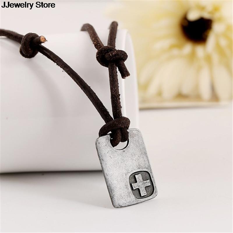 Collar con colgante de cuerda de cáñamo para hombre, joyería masculina Vintage, de cuero, Colar, hacer a mano