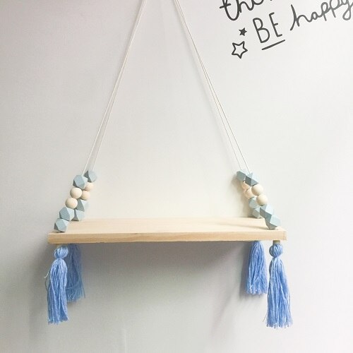 Loozykit barnesoverom arrangør for leker trehyller diy treperler vegghylle lagring arrangørhyller hjemmepynt