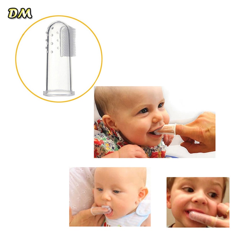 1 st Nuttig gezonde Kids Baby Baby Zachte Siliconen Vinger Tandenborstel Tanden Rubber Massager Brush