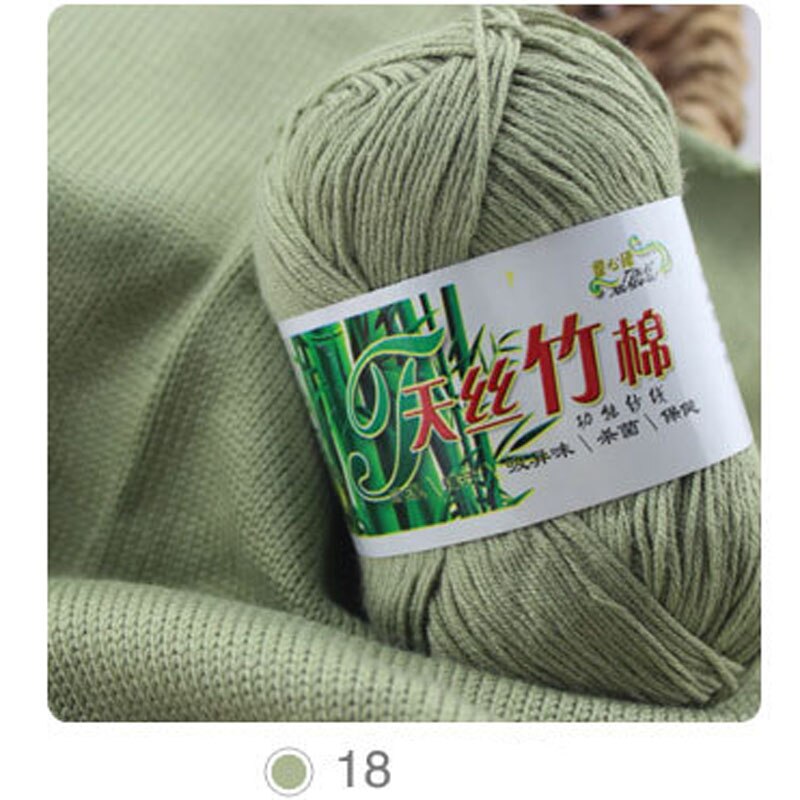10 Stks/partij Natuurlijke Zachte Bamboe En Katoen Garen Voor Breien 100% Natrual Voor Baby 6 Strengen Dikke Hand Breien Dikke diy Garens: 18