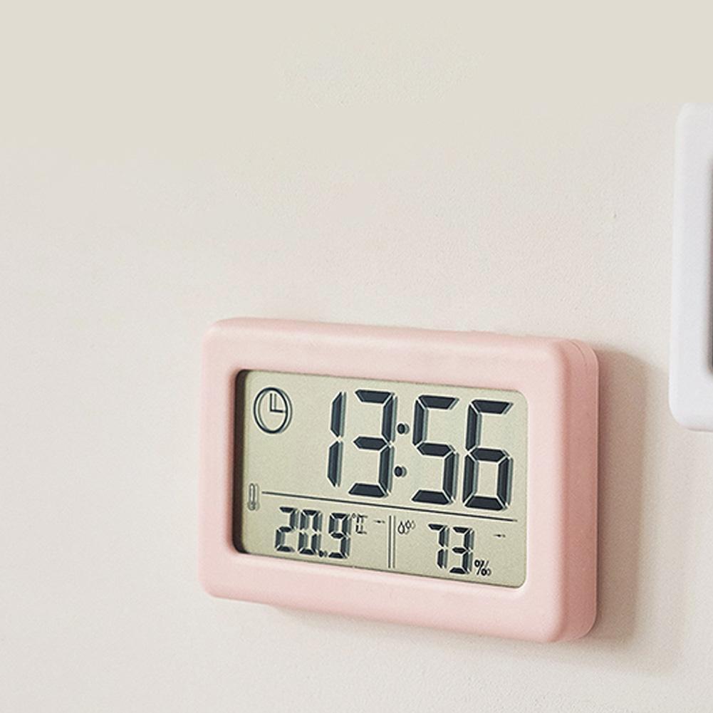 Digital Clock Thermometer Hygrometer Meter LED Indoor Electronic Humidity Monitor Clock Desktop Table Clocks For Home