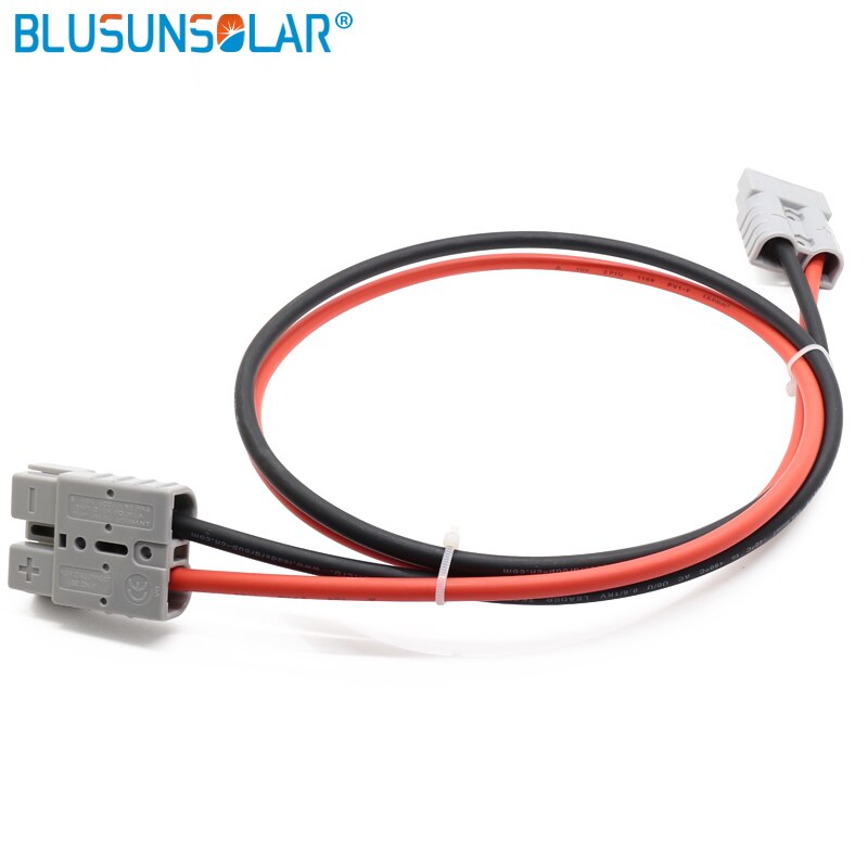 Battery DC Power Connector 50A 600V with 1-10m 4mm2 red black solar cable with power plug connector
