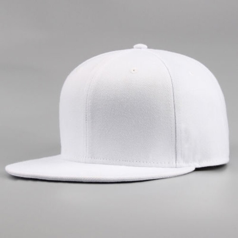 Nieuwe sport baseball pet blanco effen snapback golfbal straatpet mannen vrouwen vrouwen: Wit