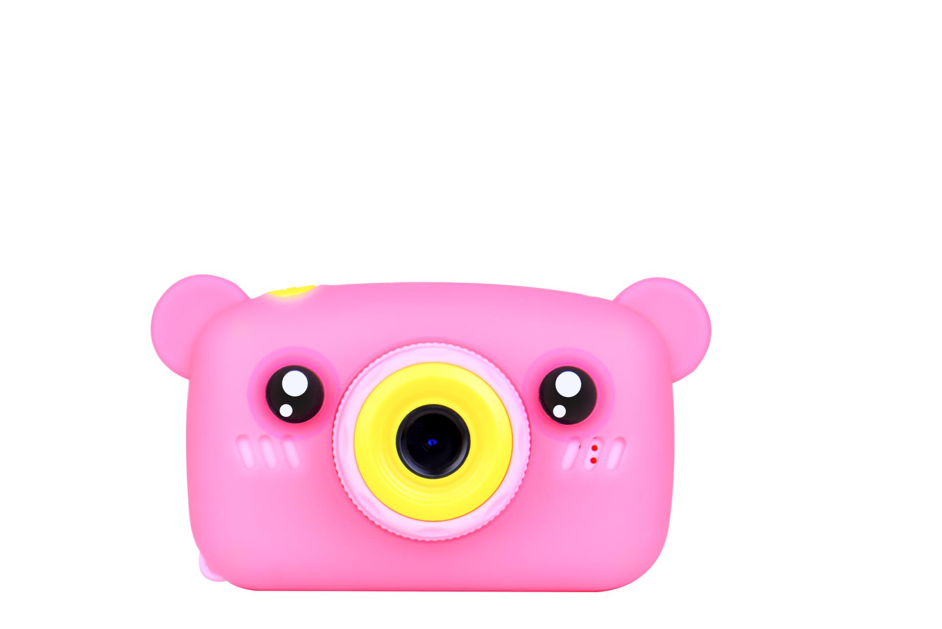 Child camera HD digital Dual camera 2 inch cute cartoon Kid Camera toys children birthday 1200w child toys Camera: Pink