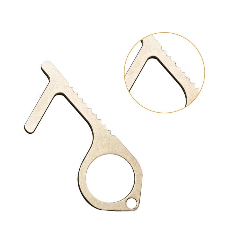 Hook Makes It Easy For Users To Pull The Handle Non-Contact Safety Door Antibacterial Brass EDC Door Opener