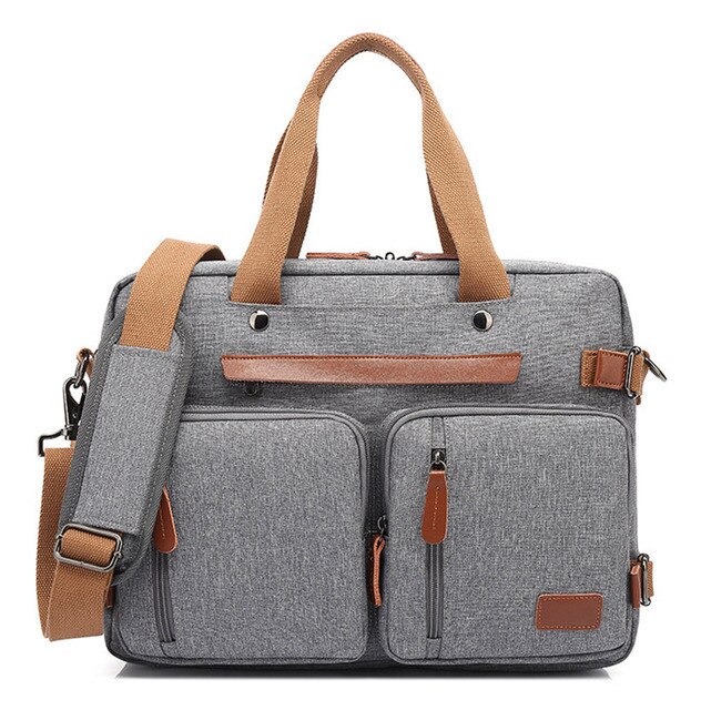 Backpack 15.6/17.3Inch Laptop Backpack Nylon Waterproof Backpack Anti-theft Backpack Crossbody Backpack Men Shoulder Bag: GREY / 17 Inches