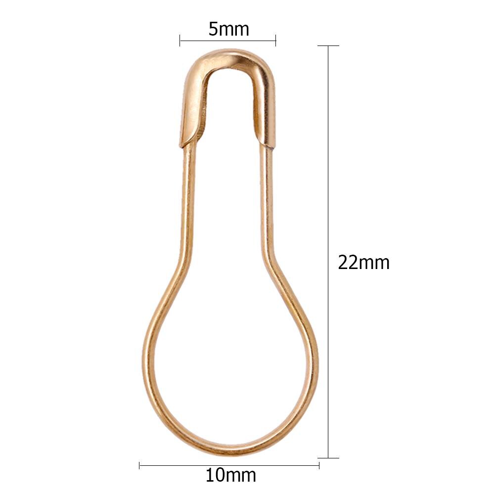 100/300 stk blanding farve kalebass form sikkerhedsnåle metal klips kalebass pinde strikning korssting markør tag pins klips