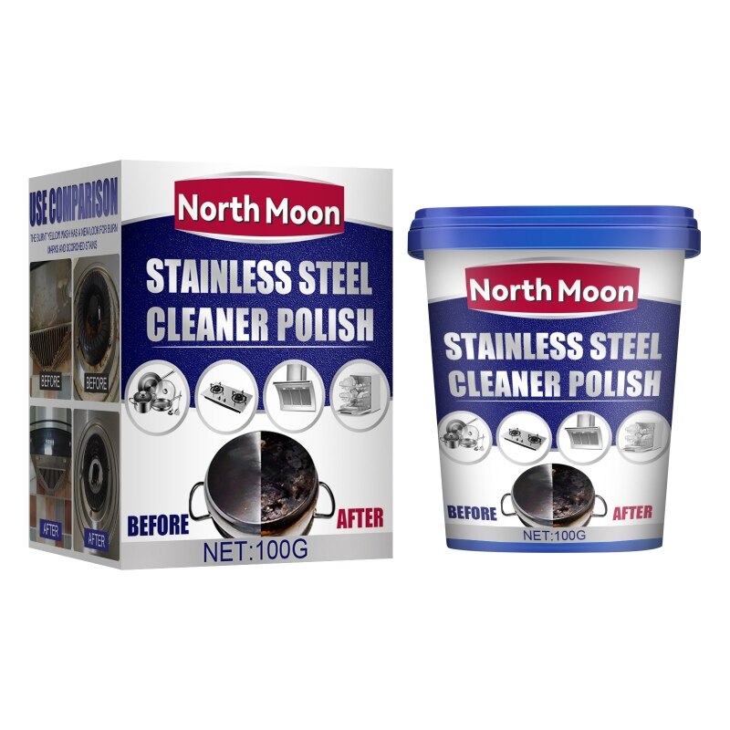 Stainless Steel Cleaning Paste 100g Cookware Cleaner Clean Bottom of Pots Pans: 100g boxed
