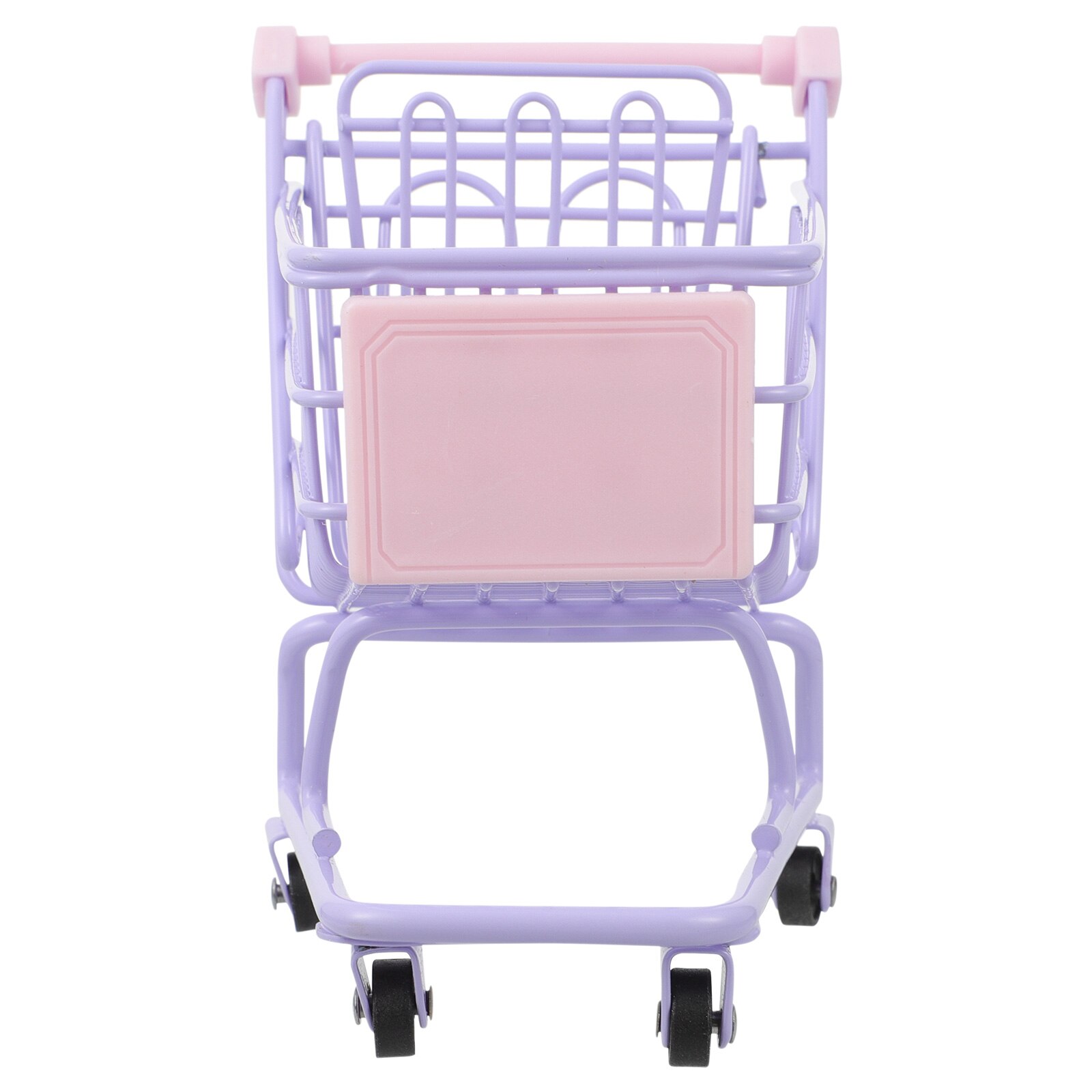 Mini Shopping Cart Decorative Mini Trolley Photography Props Metal Shopping Cart: Lavender