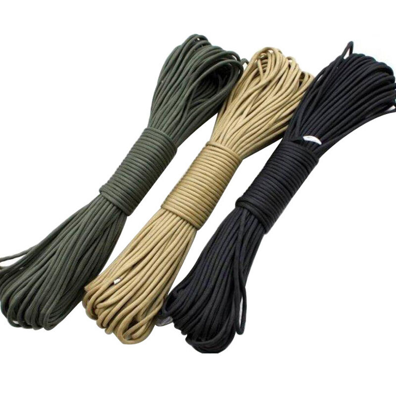 50FT 100FT 550 Parachute Cord Lanyard Tent Rope Mil Spec Type III 7 Strand Paracord For Hiking Camping