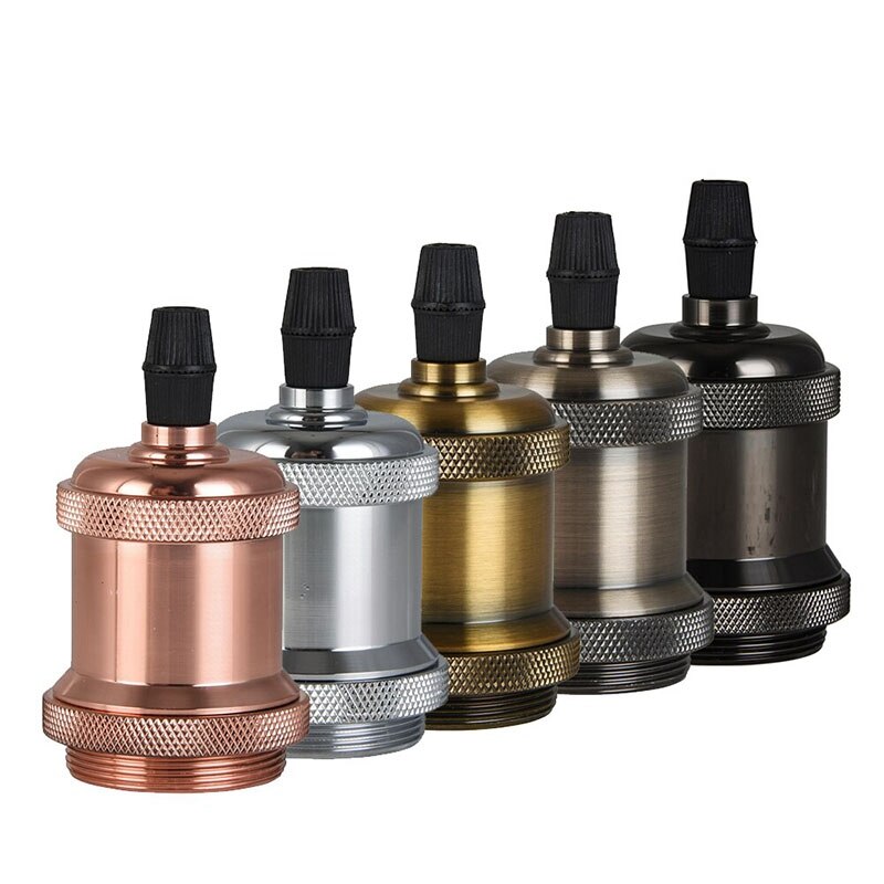 5 Pieces Vintage Edison Lamp Base Pendant light E27 Bulb base Aluminum Light Socket Industrial Retro Fitting lamp holder Fixture