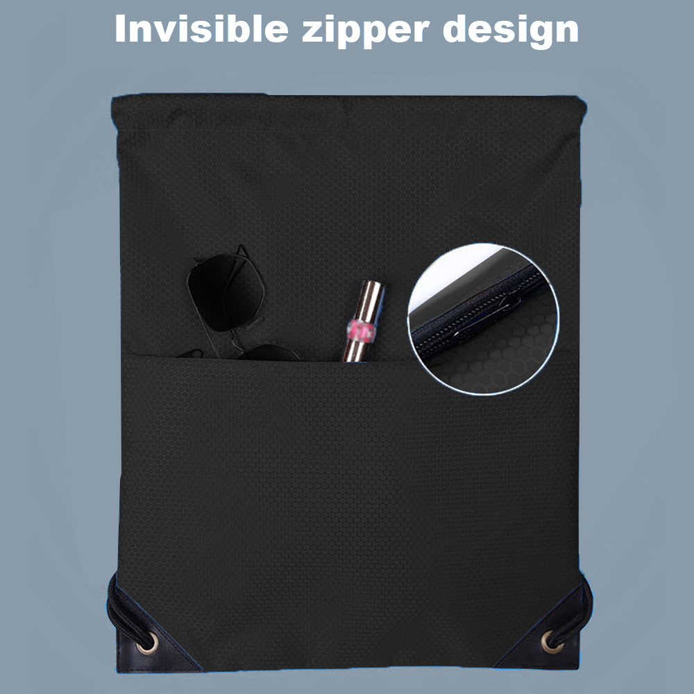 Trekkoord Rugzak Waterdicht Touw Basketbal Volleybal Tas Sport Fitness Rits Rugzak Mannen En Vrouwen Outdoor Sporttas