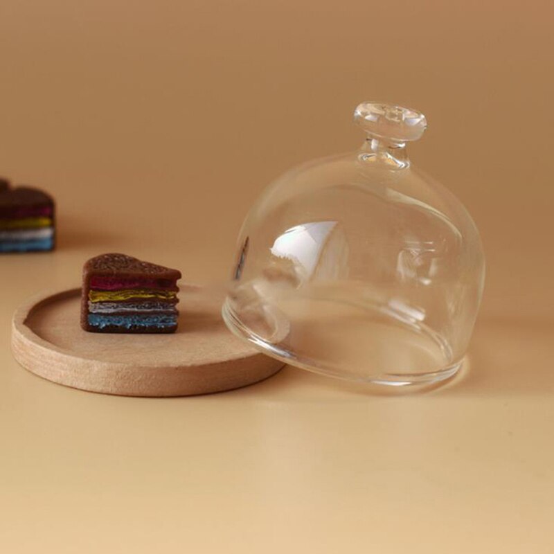 1:12 Dollhouse Miniatuur Snoeppot Glas Dessert Fruit Lade Poppenhuis Decor Speelgoed
