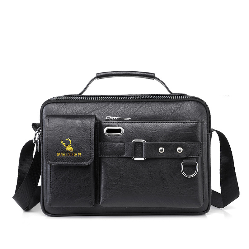 Herre enkelt skulder crossbody taske til forretningspendling, herre enkelt skuldertaske med eksklusiv følelse, herre skuldertaske: Multi