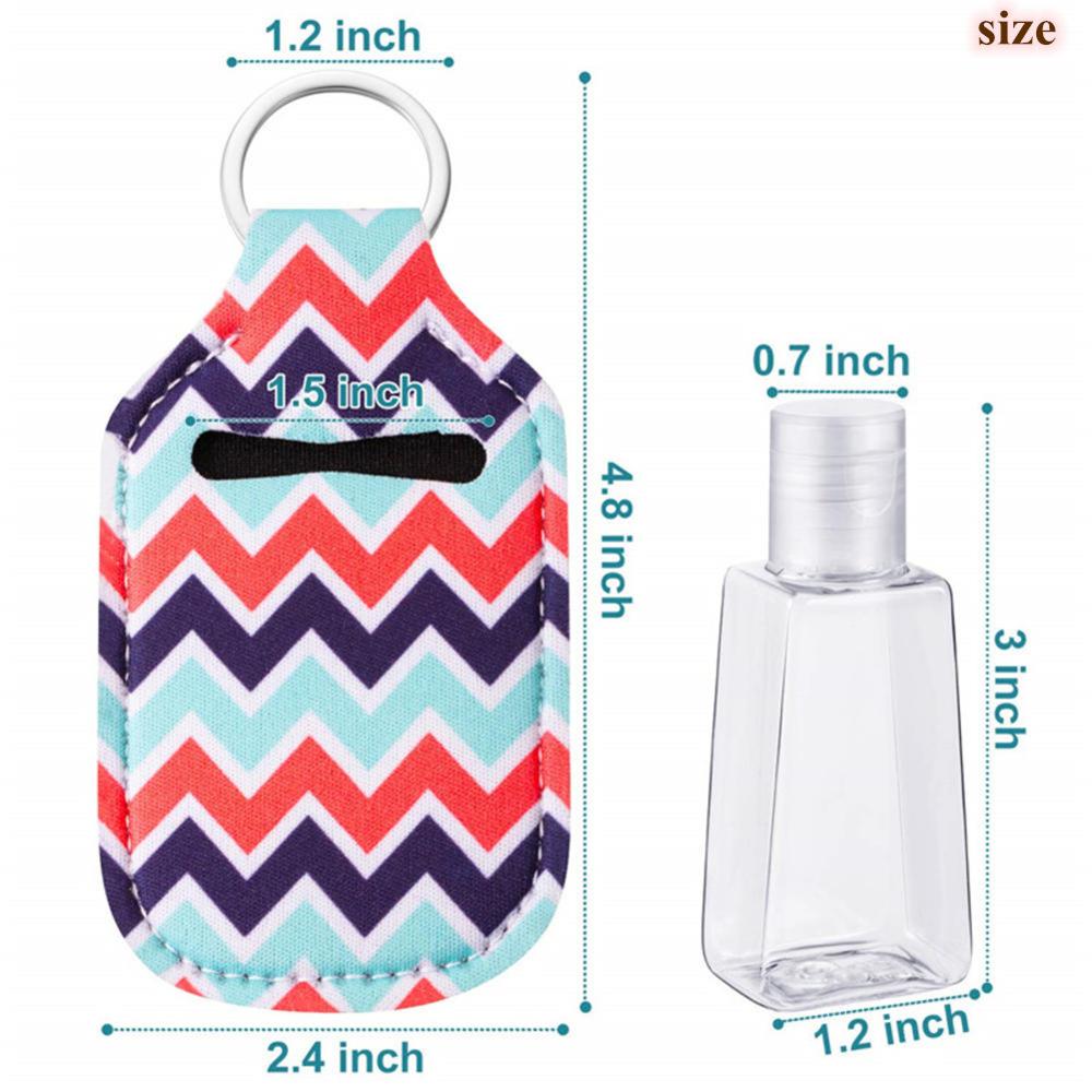 Hand Sanitizer Travel Bottle with leather case Refillable Containers 30ml Flip Cap Reusable empty bottles with Keychain Carrier