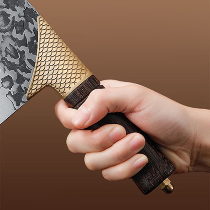 Hand Forged Kitchen Knife Housewife Kitchen Special Bone Cutting and Slicing Dual-Purpose Knife Hotel Chef Meat Cutting Knife
