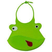 Leuke Pasgeboren Cartoon Waterdichte Schorten Baby Bibsdesign Slabbers Waterdichte Siliconen Voeden Baby Speeksel Handdoek 6 Kleuren: Green