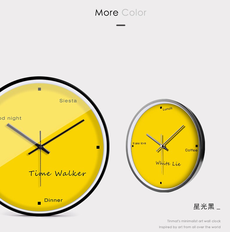 Nordic Digital Wall Clocks Living Room Silent Quartz Clocks Bedrooms Yellow Wall Clocks Relojes De Pared Home Decor Bb50wc
