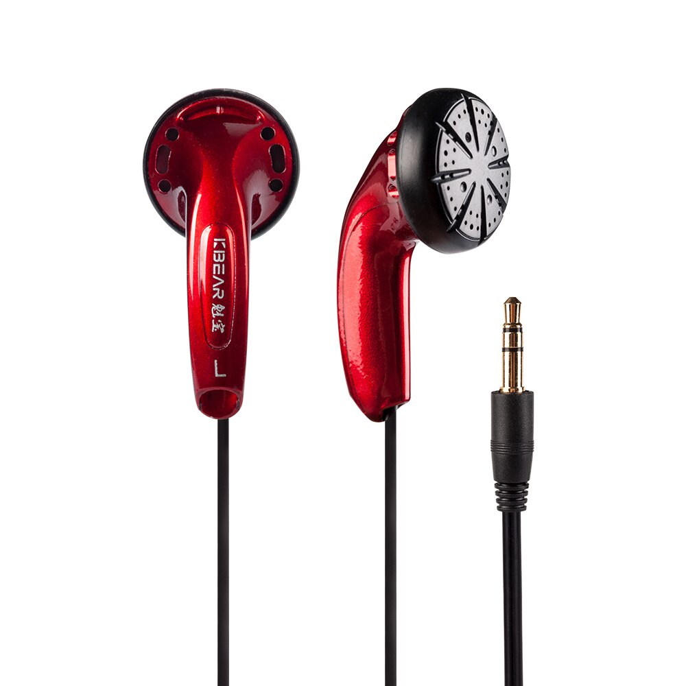 KBEAR Stellar 15.4mm dynamic driver earphone Hifi DJ Music earbuds with 3.5mm earplug KBEAR Knight KB04 Ks2: Red