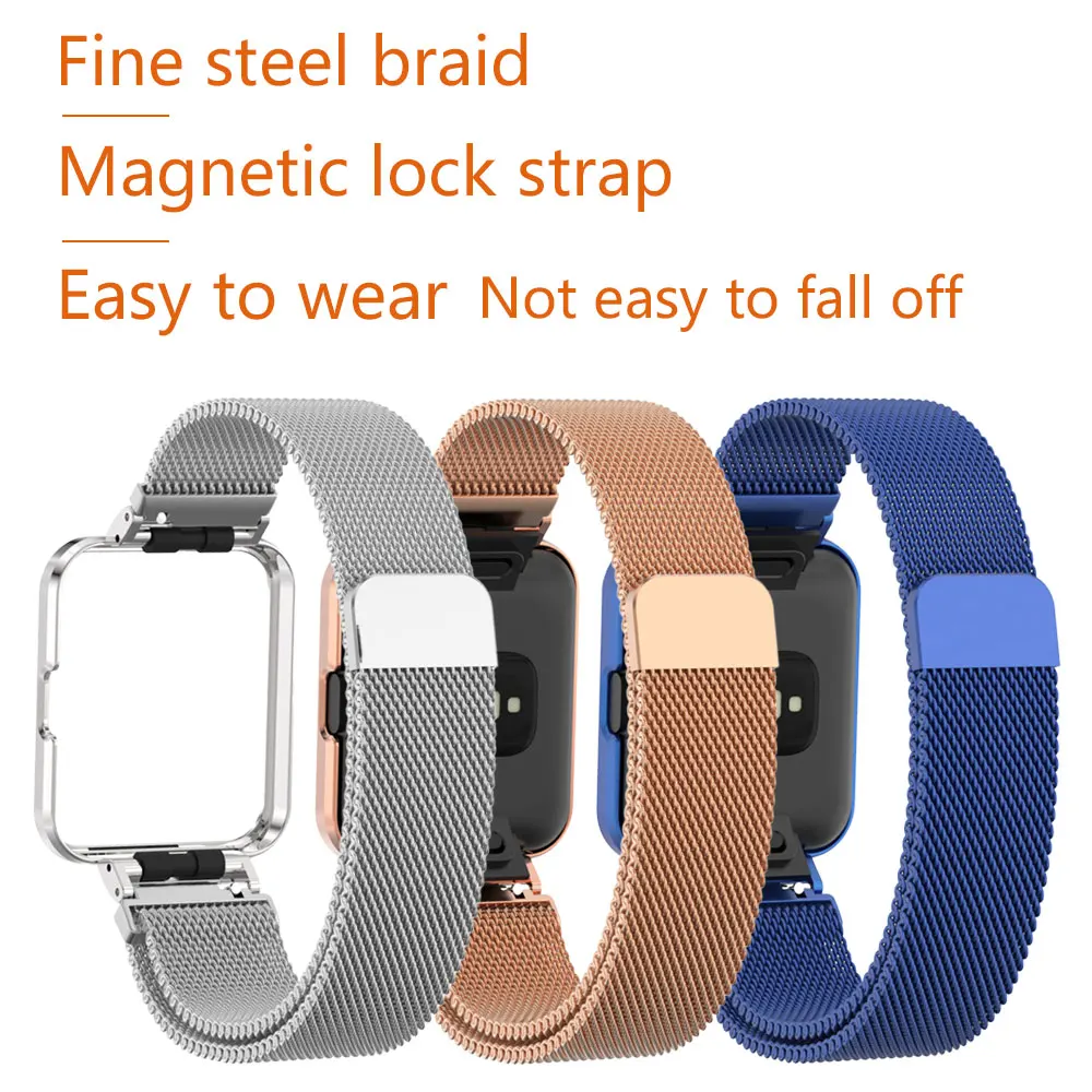 Milanese Band Voor Xiaomi Mi Watch Lite Smart Watch Metalen Frame Beschermer Case Armband Horlogeband Voor Redmi Watch 2 Lite Correa